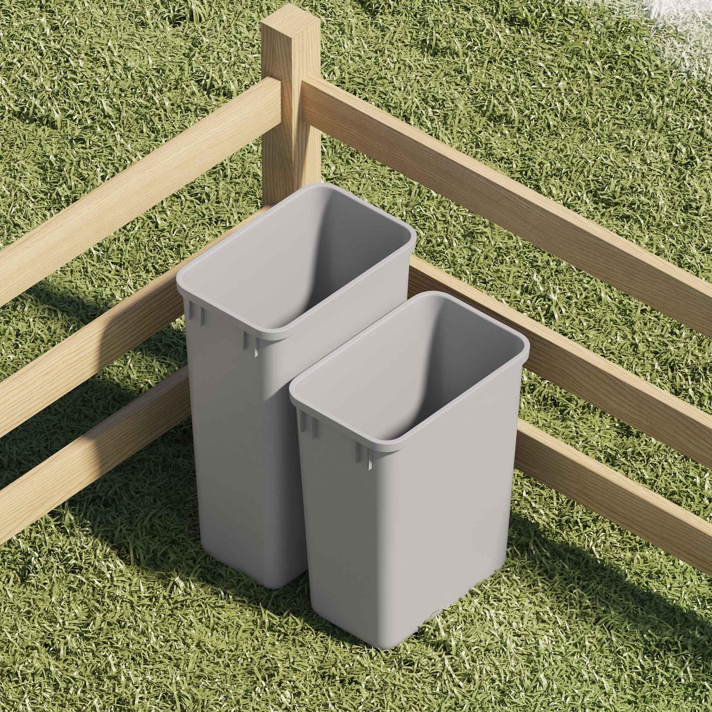 Dowell 50Qt Wastebasket Trash Container, 13Gal, Plastic, Stackable, for Kitchen/Bathroom/Office, Fits Under Sink/Desk - Grey (1, 50 QT)