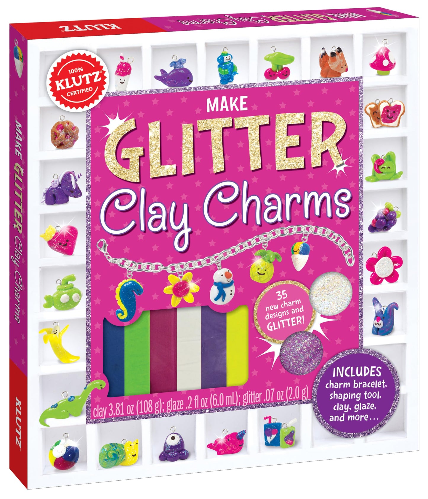 Make Glitter Clay Charms