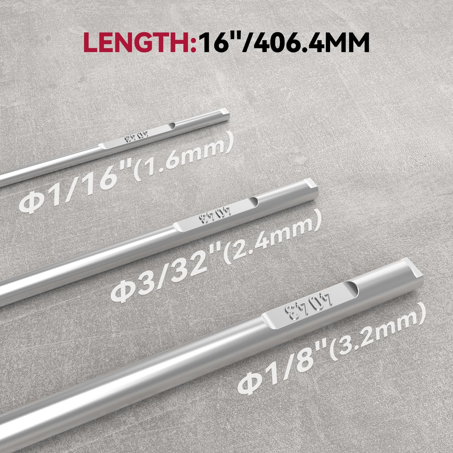 ARCCAPTAIN Aluminum TIG Welding Rod ER4043, Welding Wire Filler Rod, 3/32" X 16", 5LB