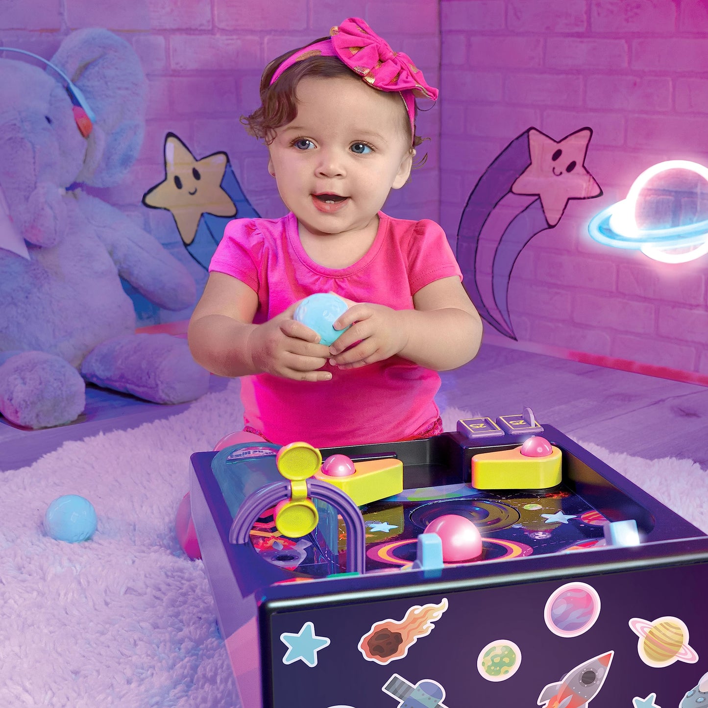 Little Tikes Old School My First Pinball Activity Table, Letters, Numbers, Planets, Counting, Sounds, Learning, Lights, Retro, Preschool Toy for Toddlers Girls Boys Ages 12 Months, 1-2 Years