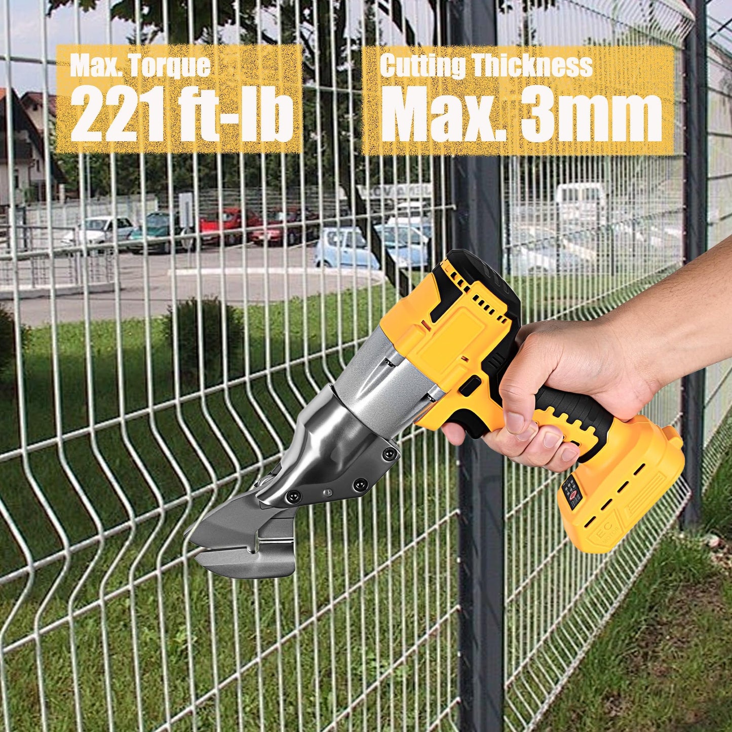 Sheet Metal Cutter, Cordless Metal Shears, Electric Metal Cutting Shears Compatible with Dewalt 20V Max Battery, Power Metal Cutter, Electric Scissors