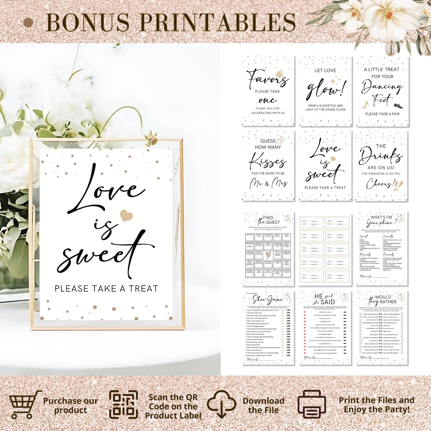 261 Pc Premium Engagement Party Decorations Kit – Elegant Mr. & Mrs. Wedding Balloons, Happy Engagement Banner, Diamond Ring White Gold Balloons, Cupcake Toppers – Classy Bride To Be Decor