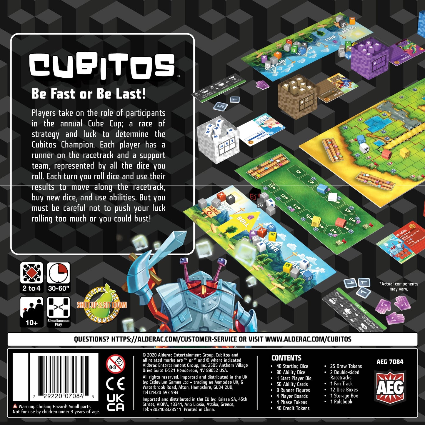 AEG Cubitos Board Game | Award-Winning Dice Racing Game | Push Your Luck Fun for The Whole Family | 2-4 Players | Ages 10+ | 30-45 Minute Playtime