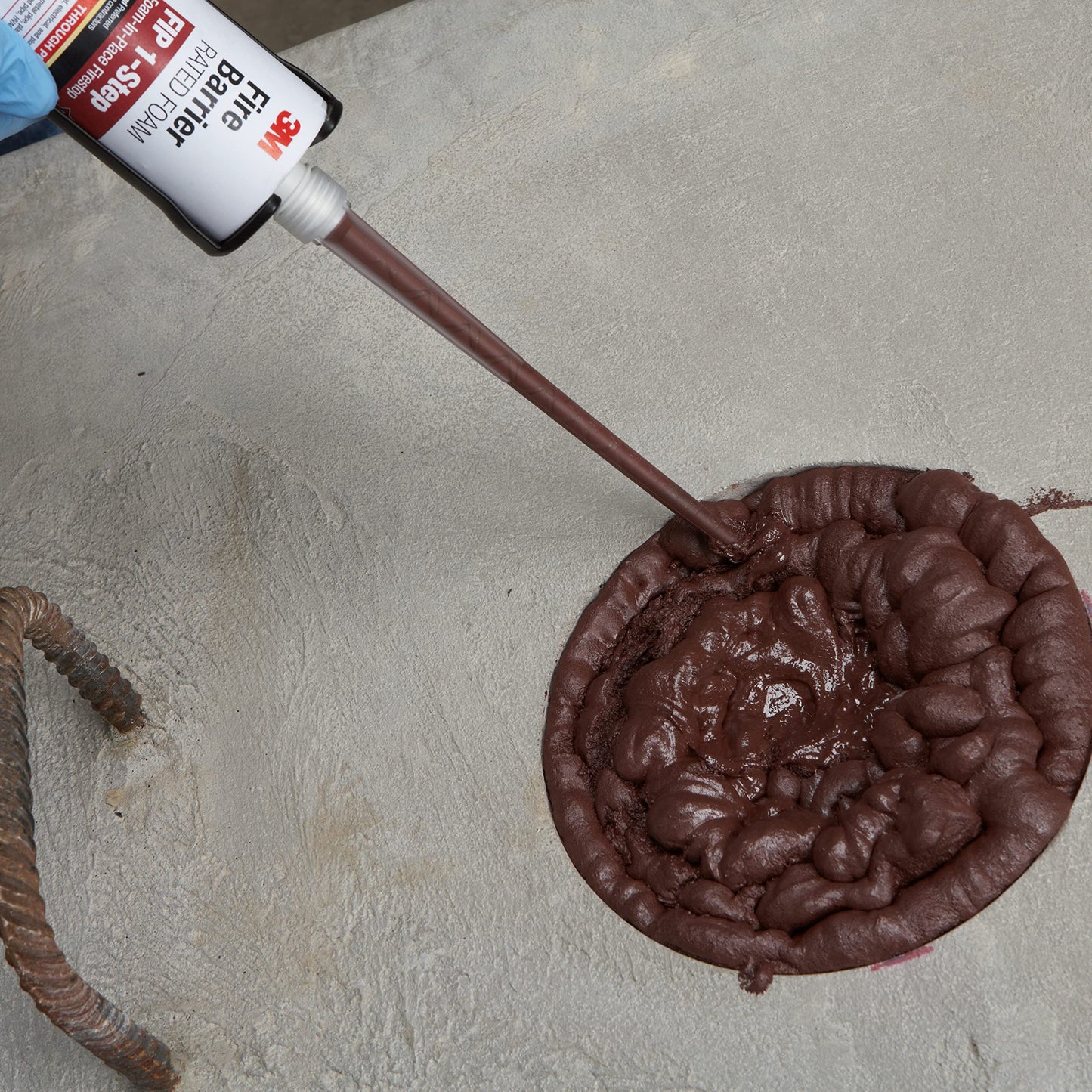 3M Fire Barrier Rated Foam FIP 1-Step, Maroon Color, 1-Step, Two-Part Urethane, Intumescent Foam, 12.85 Fl Oz Cartridge with 1 Nozzle
