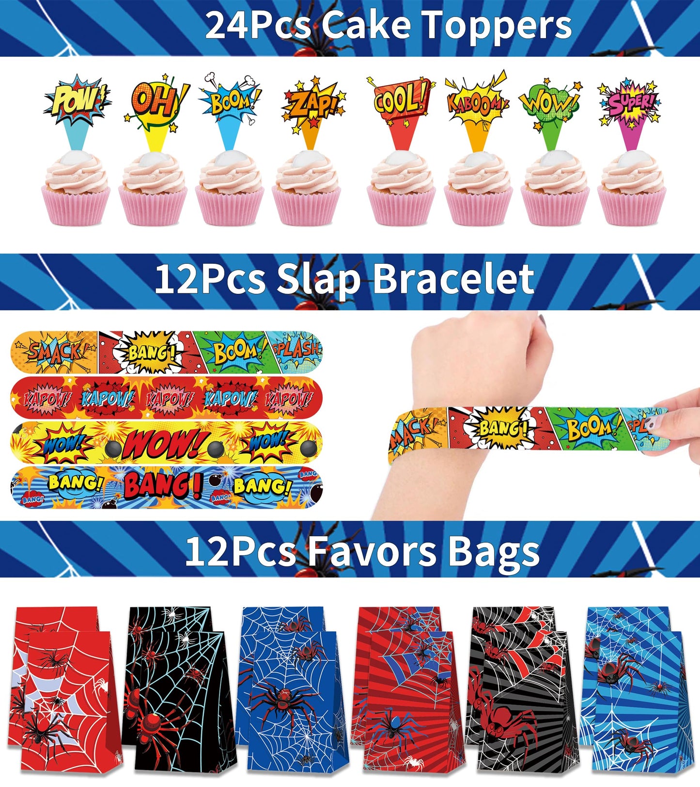 Rinfoeti 308Pcs Party Decorations Favors Supplies, Goodie Bags Fillers Stuffers for Kids Birthday Gifts