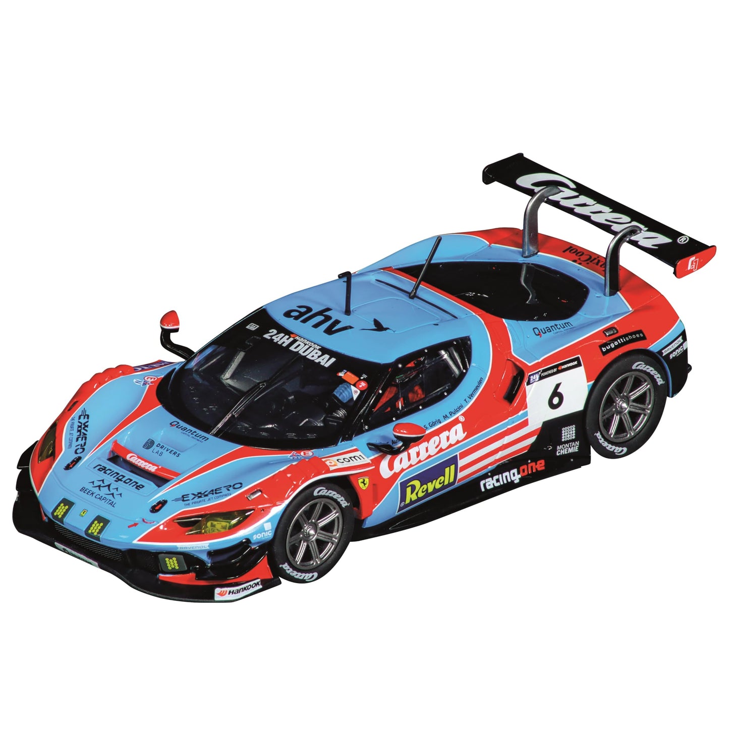 Carrera 27800 Ferrari 296 GT3, No. 20" 24H Dubai 1:32 Scale Evolution Analog Slot Car