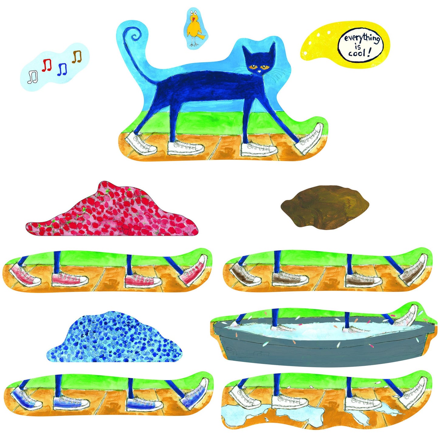 Little Folks Visuals LFV22851 Pete The Cat I Love My White Shoes Flannel Boards