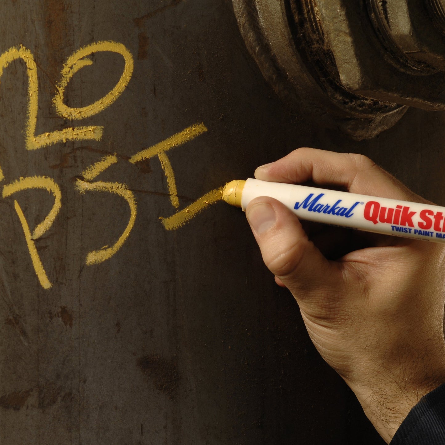 Markal 61051 Quik Stik Twist Long-Lasting Solid Paint Marker, White (Pack of 12)