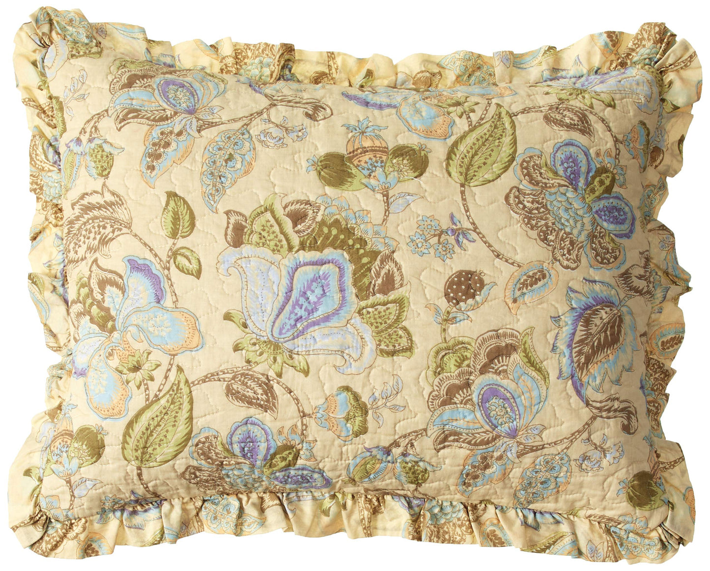 Greenland Home Fashions 100% Cotton Authentic Patchwork Quilted Daybed Set, 5 Piece, Blooming Prairie