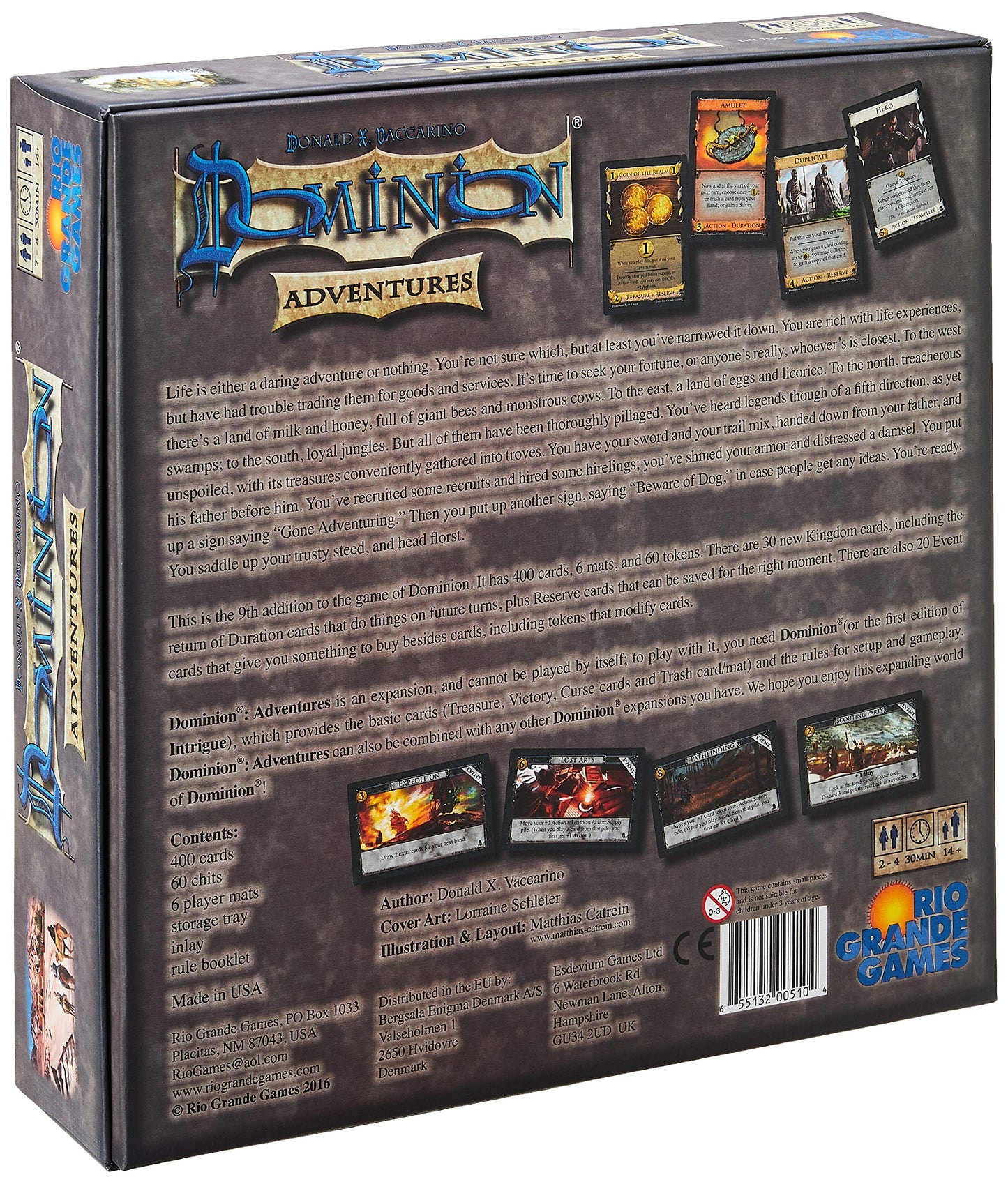Rio Grande Games Dominion Adventures Game Gold