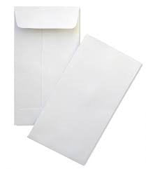 #7 Coin White Envelope for Small Parts, Cash, Jewelry Etc., from NextDayLabels, 500 Per Box (Reg. Gum)