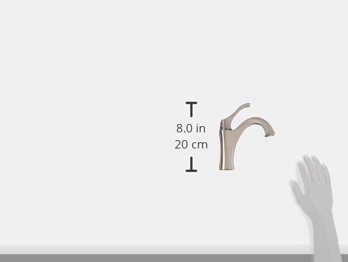 KRAUS KBF-1201SFS Arlo Single Handle Basin Bathroom Faucet with Lift Rod Drain and Deck Plate, Spot-Free All-Brite Stainless Steel