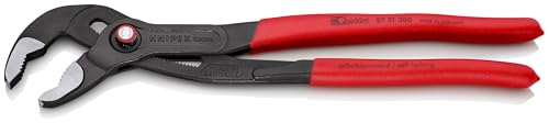 KNIPEX Tools - Cobra QuickSet Pump Pliers (8721300SBA), 12-Inch, Red