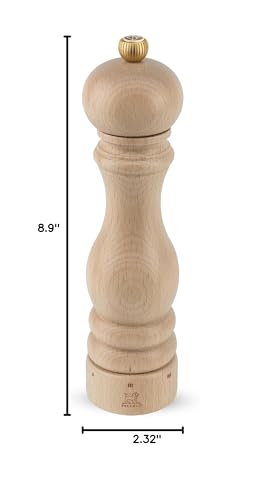Peugeot - Paris u'Select Manual Salt Mill - Adjustable Grinder - Beechwood, Natural
