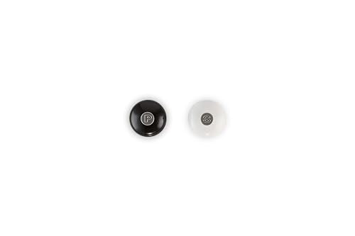Le Creuset Salt and Pepper Mill Set, 8" x 2 1/2" each, Black & White
