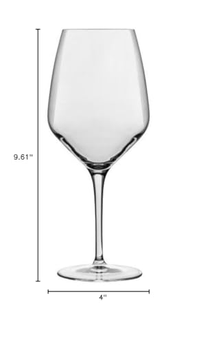 Luigi Bormioli Atelier Cabernet/Merlot Wine Glass, 23-3/4-Ounce, Clear, 6 Count (Pack of 1)