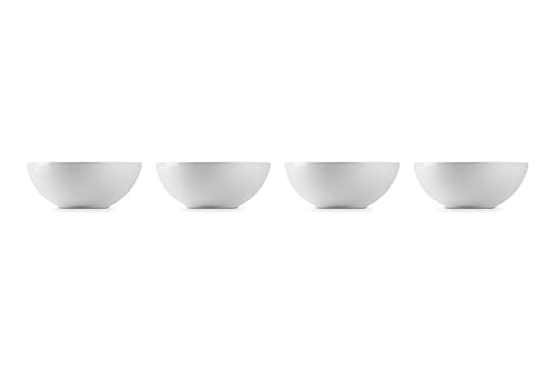 Le Creuset Stoneware Set of 4 Soup Bowls, 22 oz. (6.25") each, White