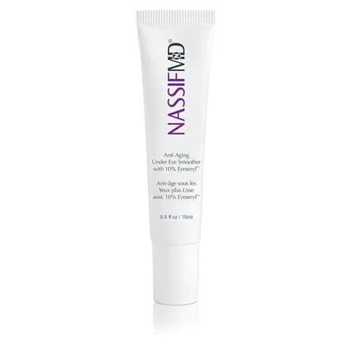 NassifMD Under Eye Smoother Firming Eye Cream, Anti Aging Eye Cream for Women, Under Eye Cream Dark Circles and Puffiness, Eye Serum Anti Aging Wrinkles