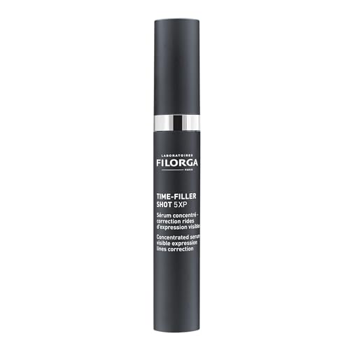 Filorga Time-Filler Shot, A Moisturizing Serum with Neuropeptide Technology & Polysaccharides to Relax Expression Lines, Hydrate, & Firm Skin for Visible Results in 7 Days, 0.5 fl. Oz.