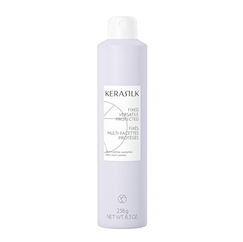 KERASILK Multi-Purpose Hairspray | Creates Long-Lasting Touchable Hold | Finishes & Locks in Hairstyles | Quick Drying | With Heat Protection & Humidity Protection | 300ml