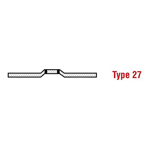 Mercer Industries 619050 Type 27 Depressed Center Double Reinforced Cut-Off Wheel, All Metals Cutting, including SS, 25 Pack, 7" x .045" x 7/8"