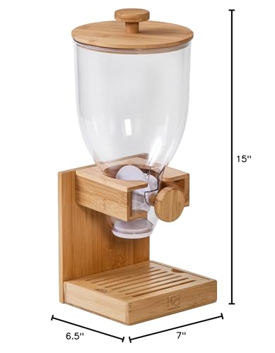 Honey Can Do Bamboo Cereal Dispenser, Natural KCH-09385 Natural, 17.5 oz