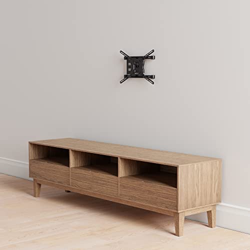 Amazon Basics Full Motion TV Wall Mount with Horizontal Post Installation Leveling for 32 to 86 inch TVs, Black