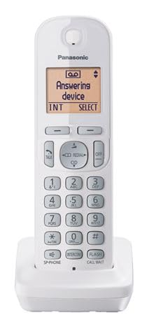 Panasonic 2 Handset Cordless Phone with Digital Answering System and Caller ID, Expandable Up to 6 Handsets White - Two Handsets with Call Block DECT 6.0 Model KX-TG7122SK