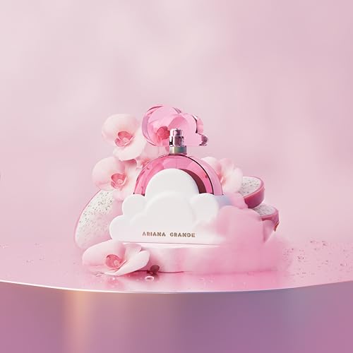 Ariana Grande Cloud Pink Eau de Parfum – Long Lasting Fragrance with Dragon Fruit, Vanilla Orchid, and Amber Woods – Gourmand Musk Women’s Perfume – 1 Fl Oz