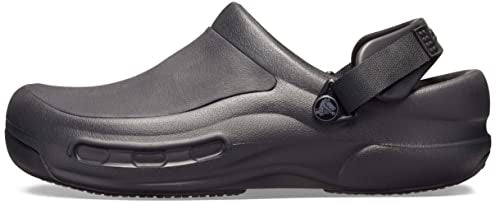 Crocs Unisex-Adult Bistro Pro LiteRide Clog, Slip Resistant Work Shoes, Black, 5 Men/7 Women