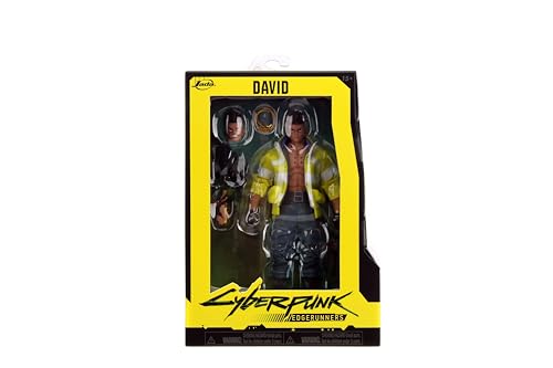 Jada Cyberpunk Edgerunners David Martinez - 1:12 Scale Action Figure - 6” Highly Articulated Collectible with Accessories - Ages 15+ - Soft Goods Jacket, Detailed Sculpt