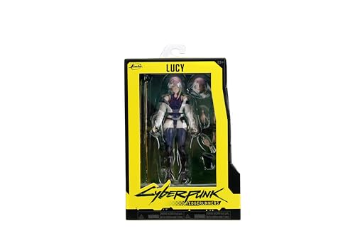 Jada Cyberpunk Edgerunners Lucy - 1:12 Scale Action Figure - 5.7” Highly Articulated Collectible with Accessories - Ages 15+ - Soft Goods Jacket, Detailed Sculpt