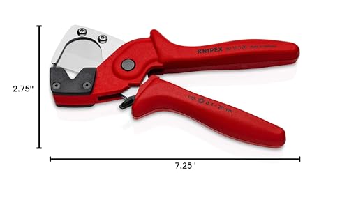 KNIPEX Tools 90 10 185 Pneumatic Hose Cutter, Red