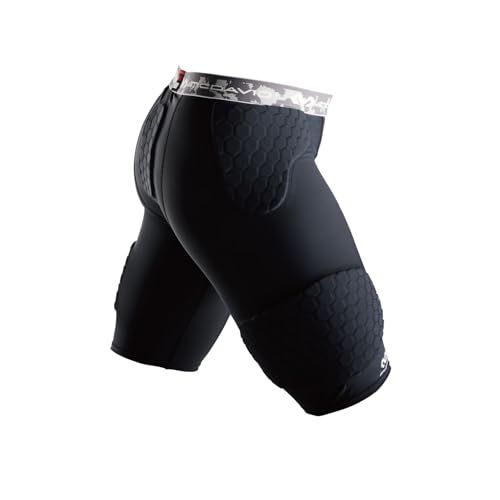 McDavid Compression Padded Shorts with HEX Pads. Hip, Tailbone, Thigh Padding. Girdle Tights for Men and Women. Football, Lacrosse, Hockey, Basketball Snowboarding
