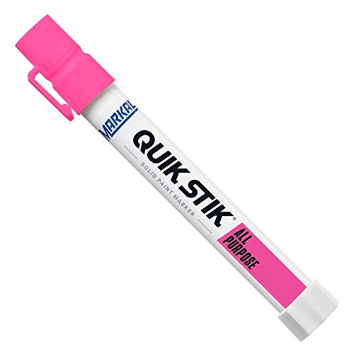 Markal 61044 Quik Stik All Purpose Solid Paint Marker, Fluorescent Pink (Pack of 12)