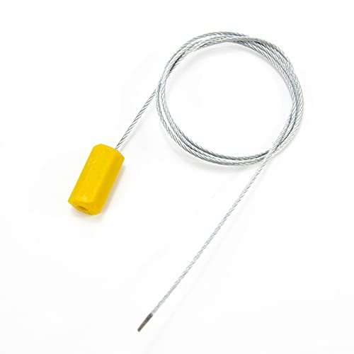 Leadseals 35" Steel Wire Cable Seals Tamper Resistant Security Seal Tags Numbered Self-Locking Safety Seals Length 90 cm (Pack of 100pcs, Yellow)