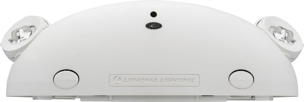 Lithonia Lighting Quantum LED Emergency Lights for Business, Aimable Emergency Light, Manual Testing, 220 Lumens, White (ELM2L M12)