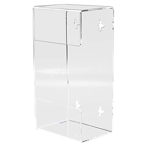 Kantek Wall Mounted Acrylic Glove Box Holder Dispenser, 3 Box Capacity, Easy Box Swap, for Use in Food Service, Healthcare, Hospitals, Restaurants, 10.3" x 3.8" x 16", Clear