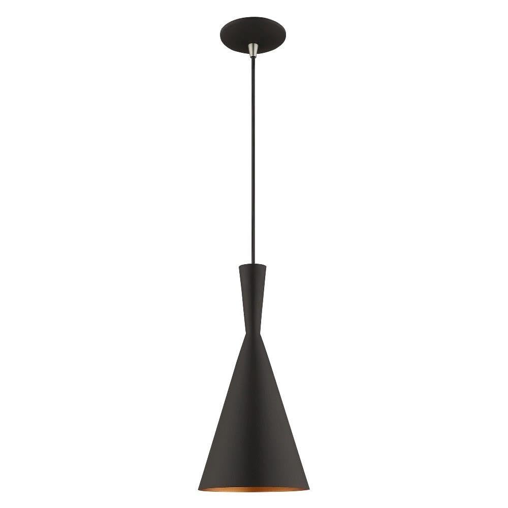 Livex Lighting 1 Light Black Mini Pendant