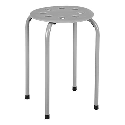 Norwood Commercial Furniture Stacking Stools for Kids and Adults, 17.75" Standard Height Portable Nesting Office and Classroom Stools, Contemporary, Pack of 4