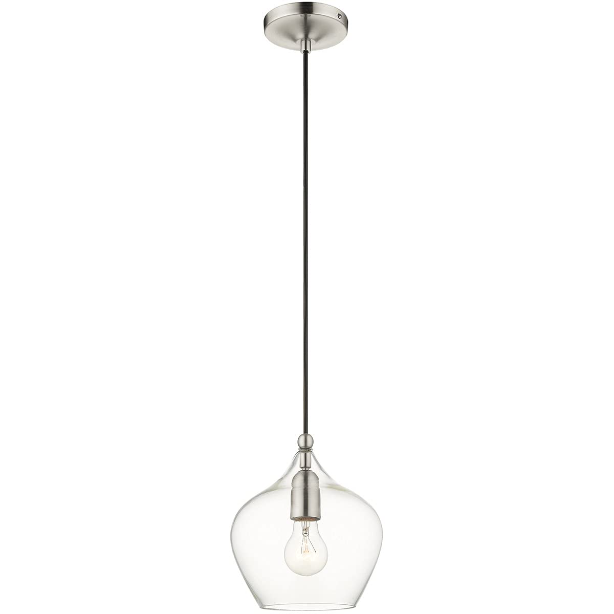 Livex Lighting 49088-91 1 Light Brushed Nickel Mini Pendant
