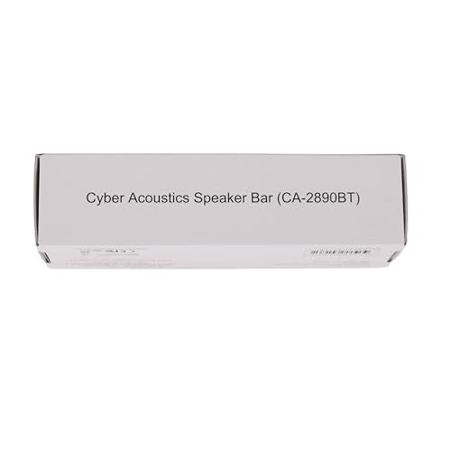 Cyber Acoustics USB & Bluetooth Speaker Bar (CA-2890BT) – USB Powered Speaker with Speakerphone for PC and Bluetooth to Simultaneously Connect to Smartphones, Clamps to Monitor, Convenient Controls