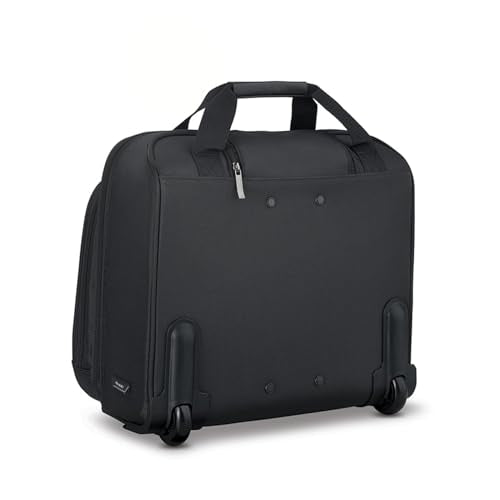 Solo New York Bryant Rolling Laptop Bag with Wheels,Fits Up to 17.3-Inch Laptop,Travel Friendly Wheeled Briefcase for Women and Men with Telescoping Handle, Black, 14" x 16.8" x 5" (PT136-4)