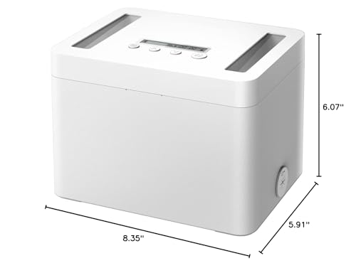 Vaydeer Metal Timed Lock Box, Made of Aluminum Alloy, 365 Days Locking Time, Extendable Time, Audio Alert, Child-Access Control, 2-Way Power Supply, Timed Locker for Phones/Alcohol/Snacks/meds etc.