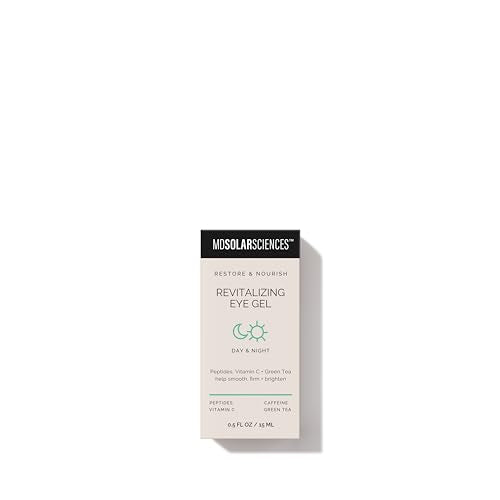 MDSolarSciences Revitalizing Eye Gel, Fine Line Treatment, Anti-Aging, Reduces Dark Circles, Puffiness, and Wrinkles, Firming Eye Treatment with Antioxidants and Hyaluronic Acid, 0.5 oz