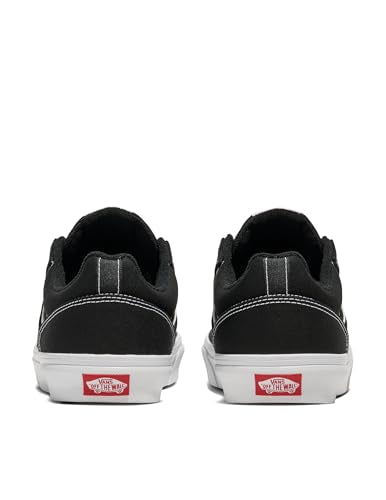 Vans Men's Seldan Shoe | Retro Tennis Inspired Sneakers for Fashion, Work & Everyday Wear, Canvas Black/White, 10.5