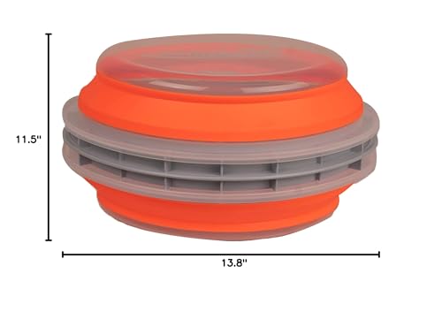CanCooker Batter Bowl XL: Collapsible, Mess-Free, Dishwasher and Microwave Safe, Chemical-Free in Vibrant Orange