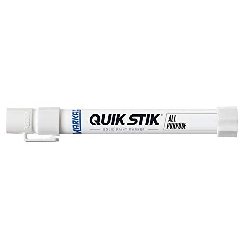 Markal 61051 Quik Stik Twist Long-Lasting Solid Paint Marker, White (Pack of 12)