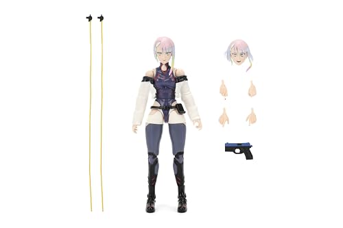 Jada Cyberpunk Edgerunners Lucy - 1:12 Scale Action Figure - 5.7” Highly Articulated Collectible with Accessories - Ages 15+ - Soft Goods Jacket, Detailed Sculpt