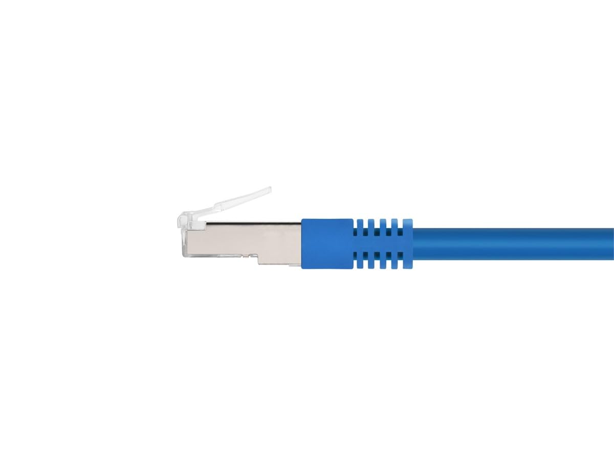 Monoprice Cat6A 100ft Blue Patch Cable Double Shielded (S/FTP) 26AWG 10G Pure Bare Copper Molded RJ45 Entegrade Series Ethernet Cable